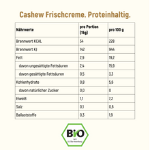 Lade das Bild in den Galerie-Viewer, Cashew Frischcreme. Proteinhaltig.