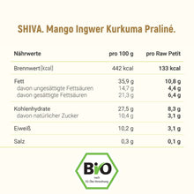 Lade das Bild in den Galerie-Viewer, SHIVA. Mango Ingwer Kurkuma Praliné. In Rohkostqualität.